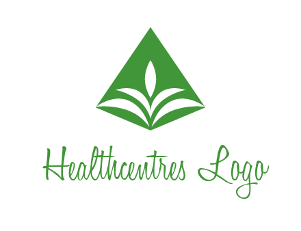 abstract plant in rhombus agriculture logo