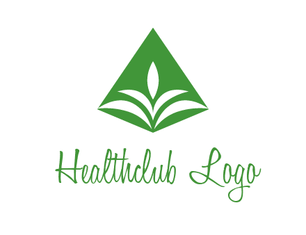 abstract plant in rhombus agriculture logo