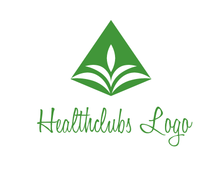 abstract plant in rhombus agriculture logo