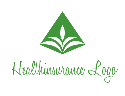 abstract plant in rhombus agriculture logo