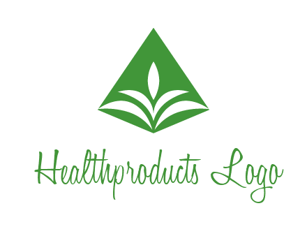 abstract plant in rhombus agriculture logo