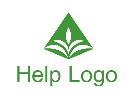 abstract plant in rhombus agriculture logo
