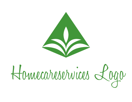 abstract plant in rhombus agriculture logo