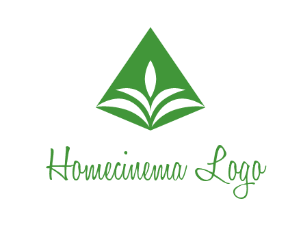 abstract plant in rhombus agriculture logo