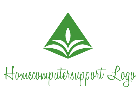abstract plant in rhombus agriculture logo