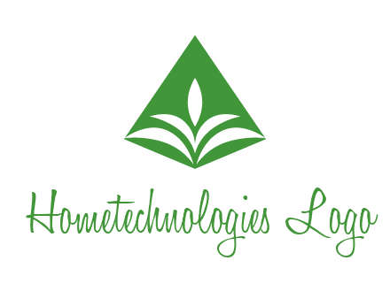 abstract plant in rhombus agriculture logo