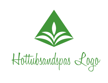 abstract plant in rhombus agriculture logo
