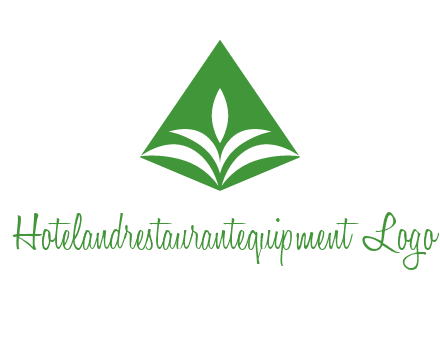 abstract plant in rhombus agriculture logo