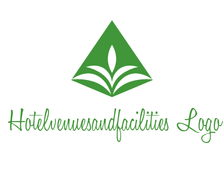 abstract plant in rhombus agriculture logo