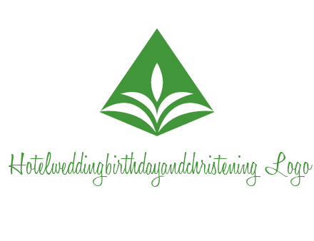 abstract plant in rhombus agriculture logo