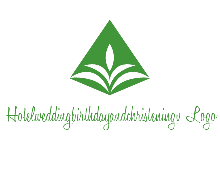 abstract plant in rhombus agriculture logo