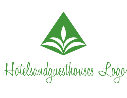 abstract plant in rhombus agriculture logo
