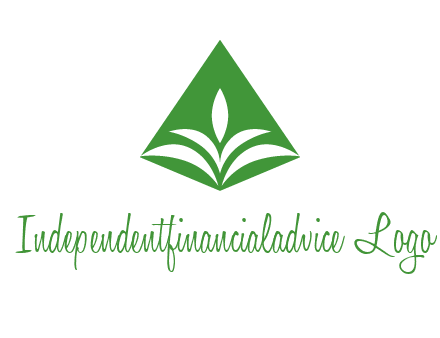 abstract plant in rhombus agriculture logo