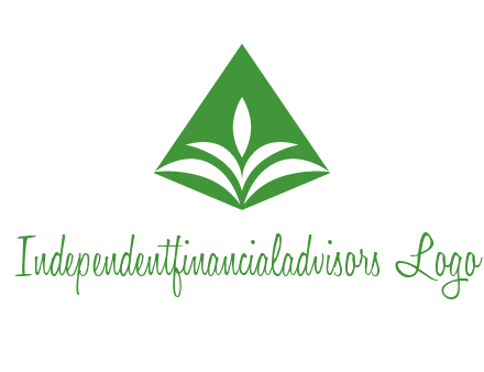 abstract plant in rhombus agriculture logo