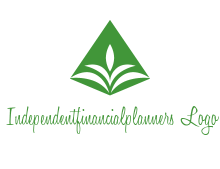 abstract plant in rhombus agriculture logo