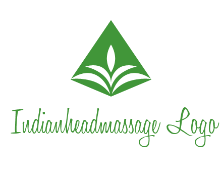 abstract plant in rhombus agriculture logo