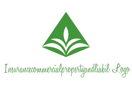 abstract plant in rhombus agriculture logo