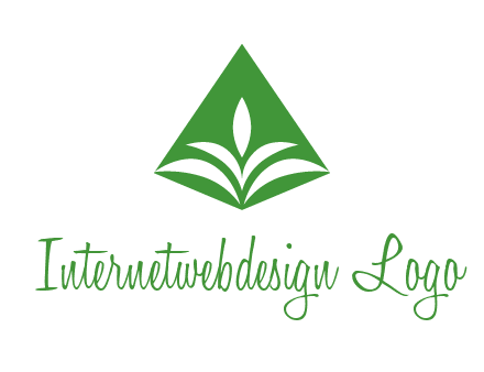 abstract plant in rhombus agriculture logo