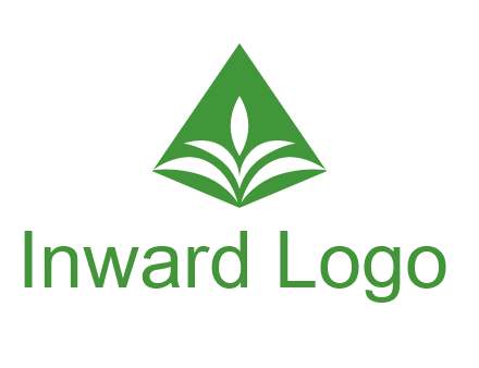 abstract plant in rhombus agriculture logo