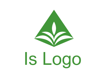 abstract plant in rhombus agriculture logo