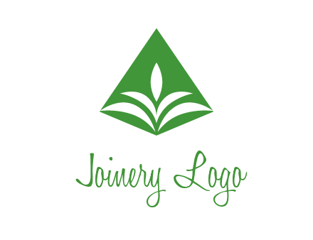 abstract plant in rhombus agriculture logo