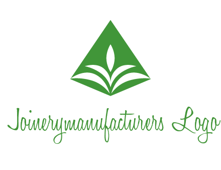abstract plant in rhombus agriculture logo