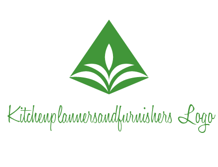 abstract plant in rhombus agriculture logo