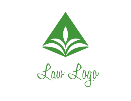 abstract plant in rhombus agriculture logo
