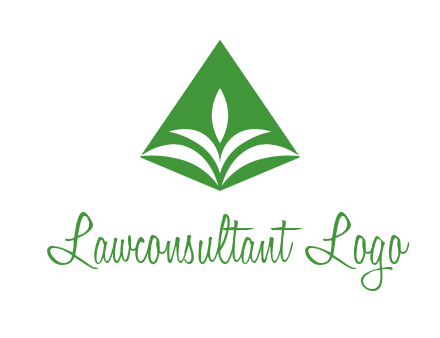 abstract plant in rhombus agriculture logo