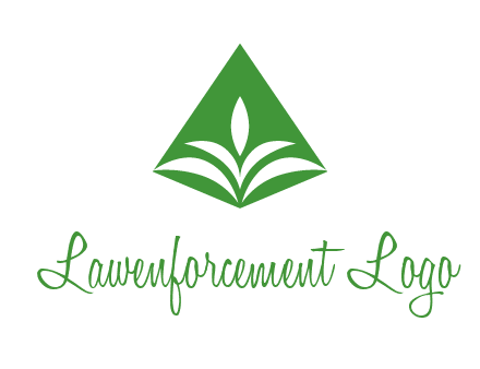 abstract plant in rhombus agriculture logo