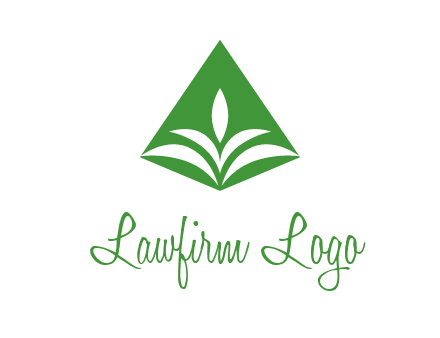 abstract plant in rhombus agriculture logo