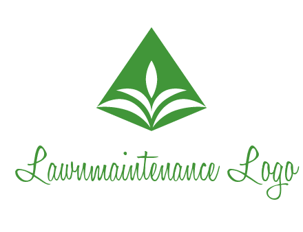 abstract plant in rhombus agriculture logo