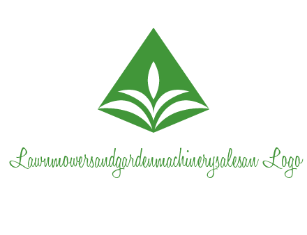 abstract plant in rhombus agriculture logo