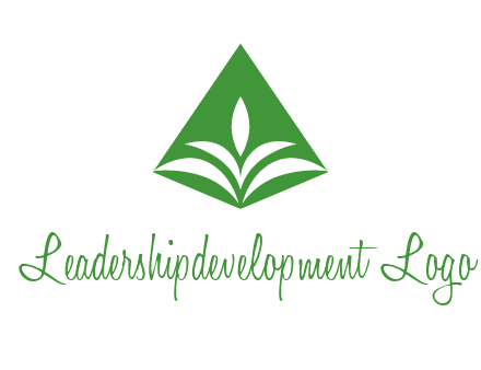 abstract plant in rhombus agriculture logo