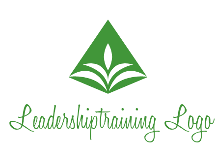 abstract plant in rhombus agriculture logo