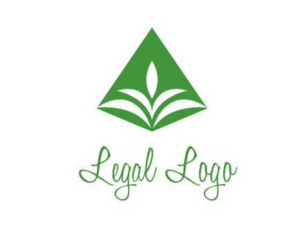abstract plant in rhombus agriculture logo