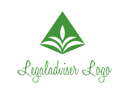 abstract plant in rhombus agriculture logo