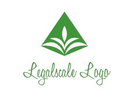 abstract plant in rhombus agriculture logo