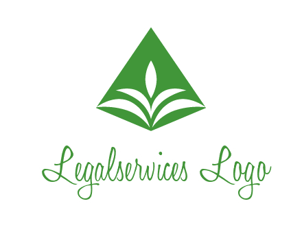 abstract plant in rhombus agriculture logo