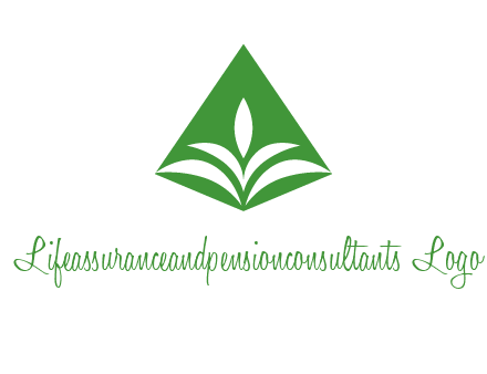 abstract plant in rhombus agriculture logo