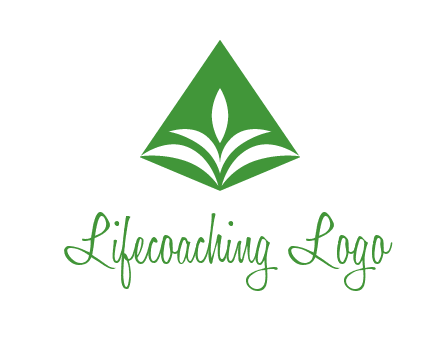 abstract plant in rhombus agriculture logo