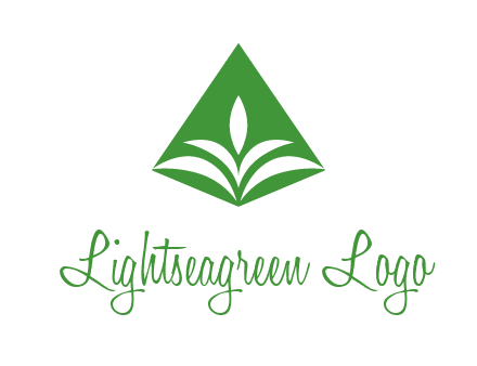 abstract plant in rhombus agriculture logo