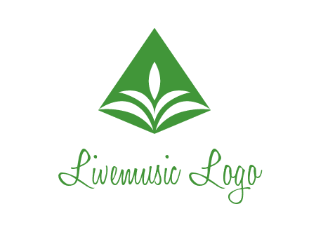 abstract plant in rhombus agriculture logo
