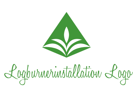 abstract plant in rhombus agriculture logo