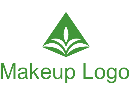 abstract plant in rhombus agriculture logo