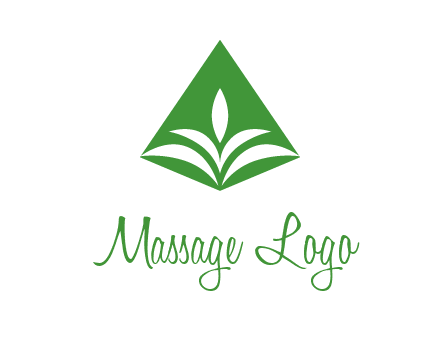 abstract plant in rhombus agriculture logo
