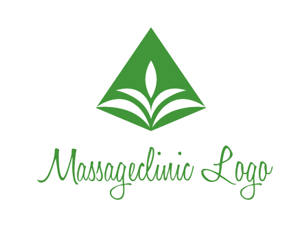 abstract plant in rhombus agriculture logo