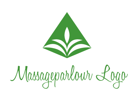 abstract plant in rhombus agriculture logo