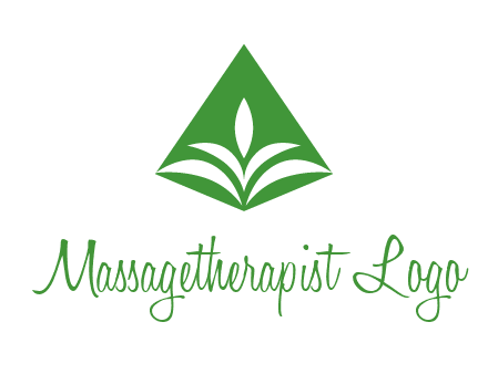abstract plant in rhombus agriculture logo