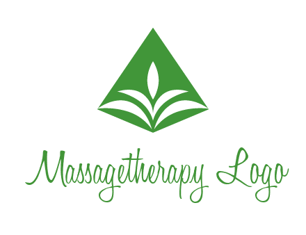 abstract plant in rhombus agriculture logo